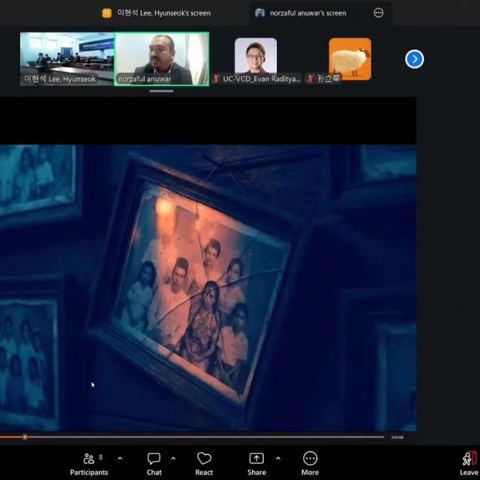 A still from Congkak shown during the online session