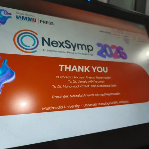 NexSymp 2026 thank-you slide listing the authors