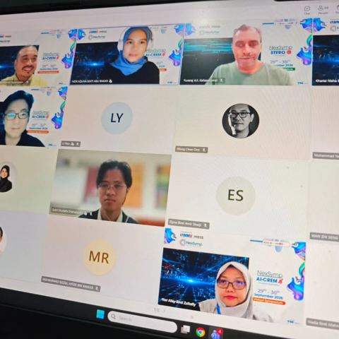 Video call grid of presenters and participants